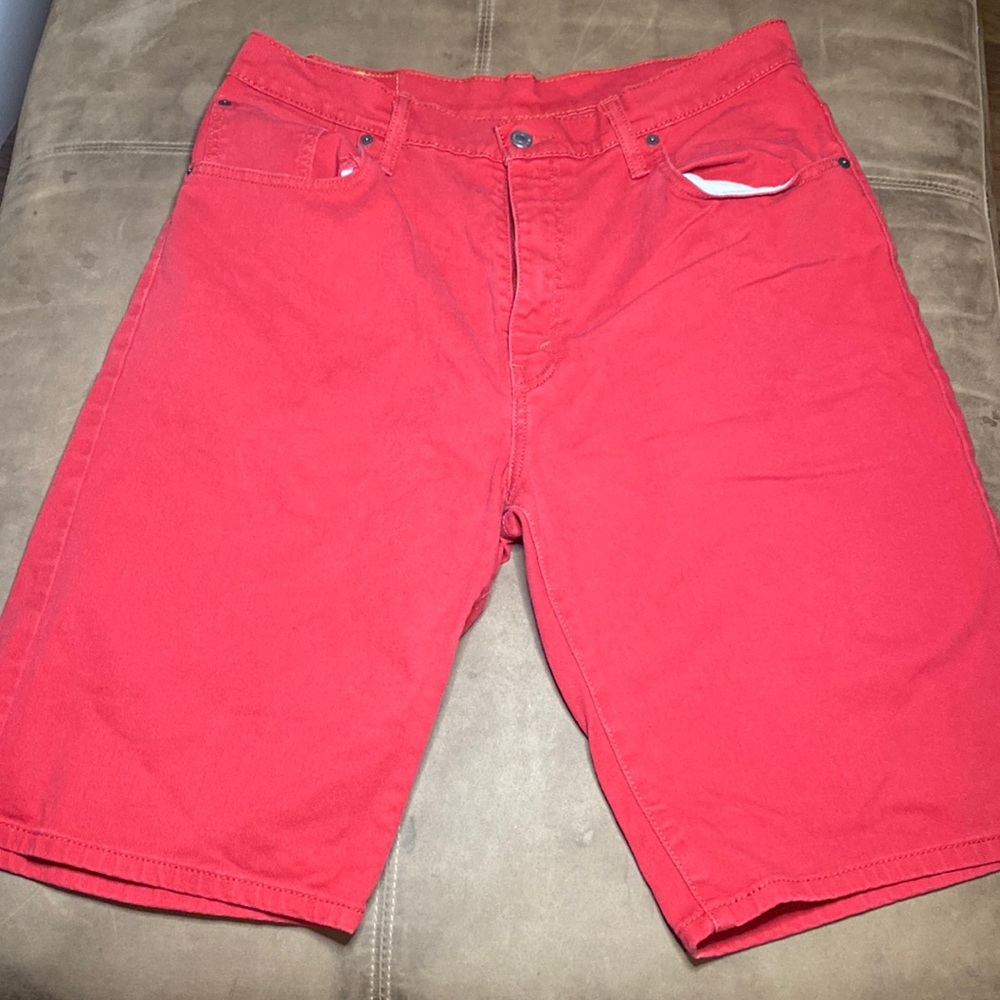 Men’s Levi’s denim shorts Red 34 Stretch 569